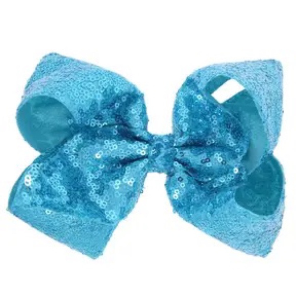 Hairbow Sequin: 8" Jumbo, alligator clip, NEW